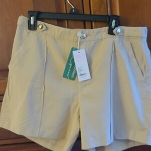 Lilly Pulitzer Beige Pleated Women's Shorts